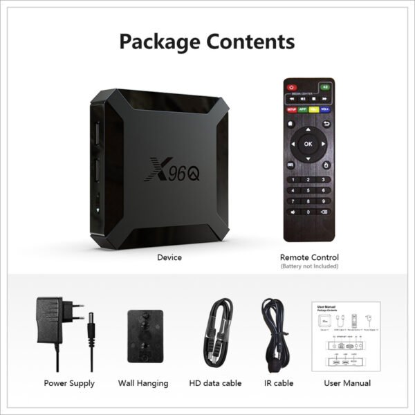 Box TV X96Q: 2 Giga RAM+16 Giga Mémoire, Android 10.0
